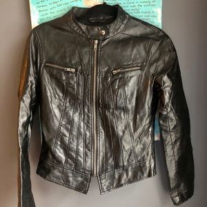 LE CHATEAU Genuine Black Leather Jacket